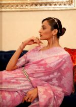 Pink Lucknowi Chikankari Saree