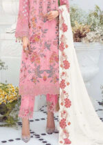 Pink Embroidered Designer Georgette Suit