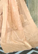 Beige Woven Linen Silk Saree