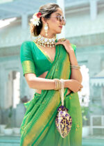 Green Woven Kanjivaram Silk Saree