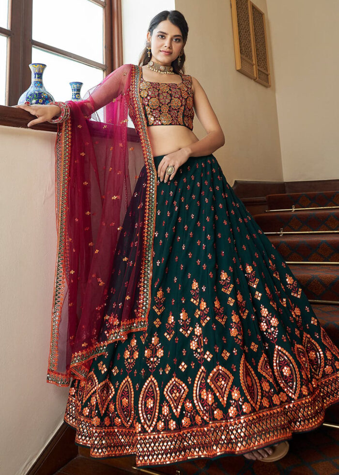 Phthalo Green Lehenga Choli