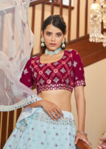 Sky Blue Lehenga Choli