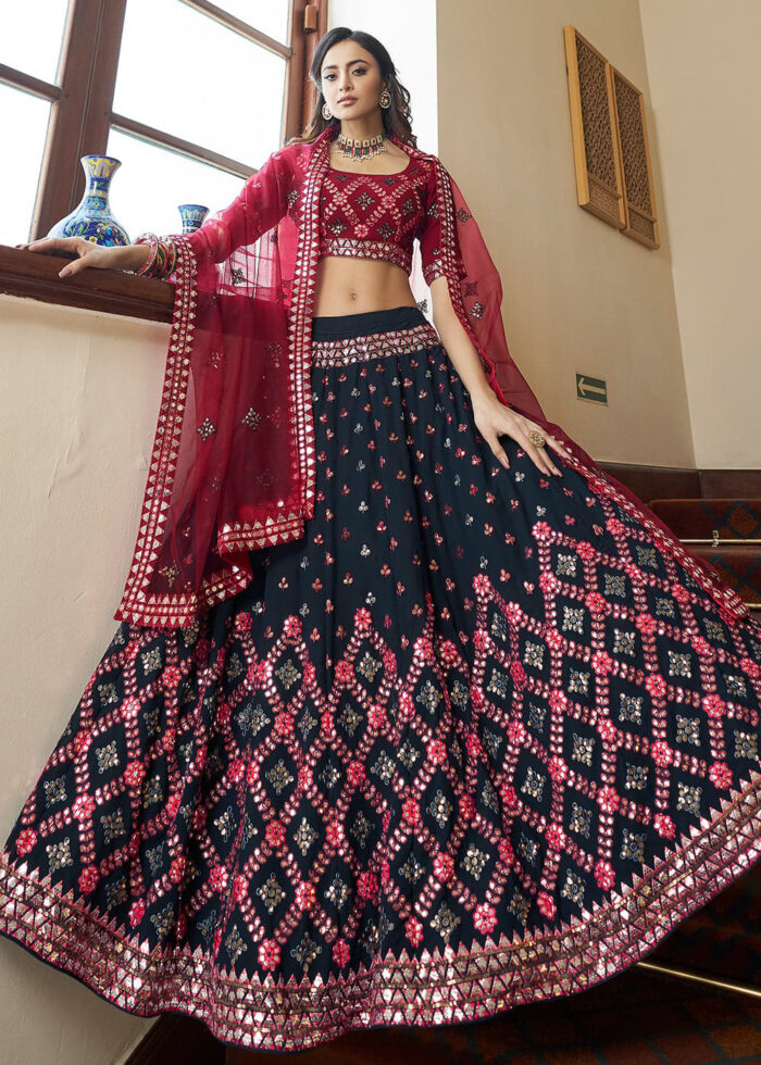 Teal Blue Lehenga Choli