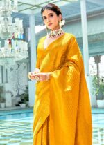 Yellow Woven Kanjivaram Silk Saree