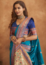 Azure Blue Banarasi Saree