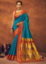 Azure Blue Paithani Saree