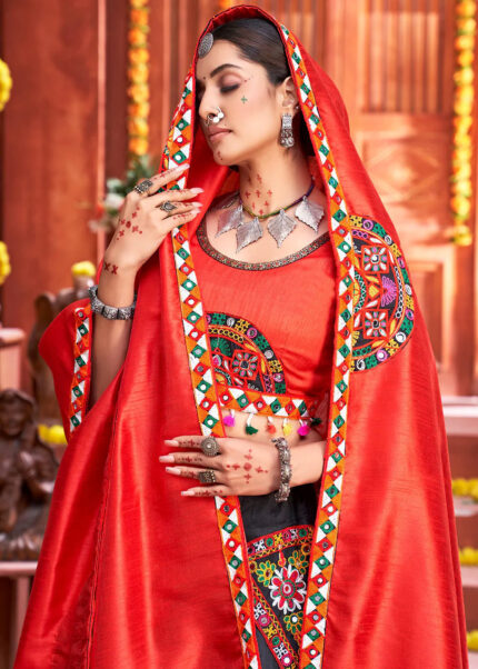 Black Gamthi Lehenga Choli