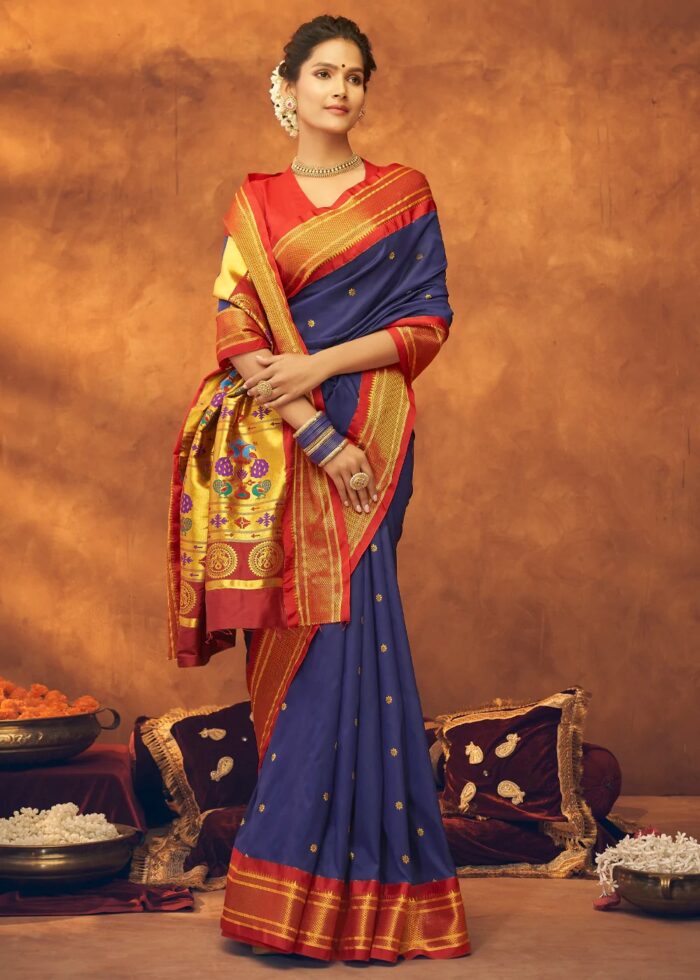 Blue Paithani Silk Saree