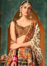 Brown Silk Lehenga Choli