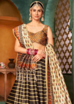 Brown Silk Lehenga Choli