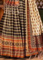 Brown Silk Lehenga Choli