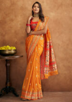 Dandelion Yellow Banarasi Saree