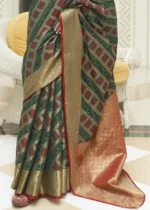 Emerald Green Patola Saree