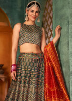 Fern Green Silk Lehenga Choli