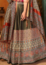 Gray Silk Lehenga Choli