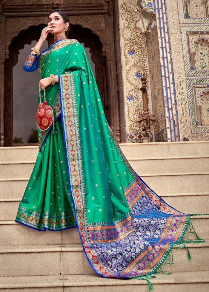 Green Banarasi Silk Saree