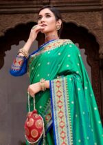 Green Banarasi Silk Saree