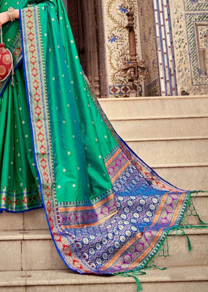 Green Banarasi Silk Saree