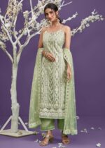 Green Lucknowi Chikankari Suit