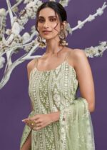 Green Lucknowi Chikankari Suit