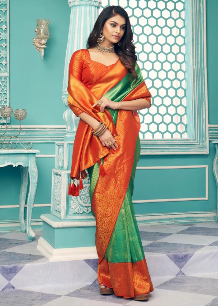 Green Woven Kanjivaram Saree