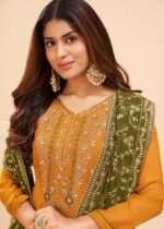 Mustard Yellow Georgette Suit