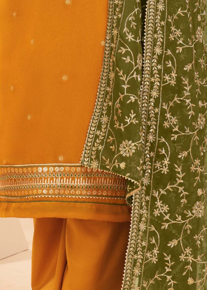 Mustard Yellow Georgette Suit