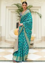 Horizon Blue Patola Saree