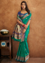 Jade Green Banarasi Saree