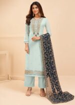 Light Blue Georgette Suit