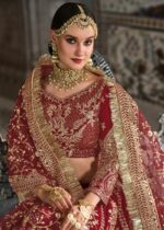 Maroon Heavy Embroidery Lehenga