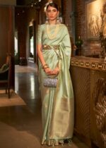 Mint Green Banarasi Saree