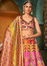 Multicoloured Silk Lehenga Choli