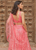 Pink Embroidered Lehenga Choli