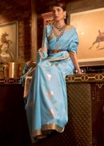 Princess Blue Banarasi Saree