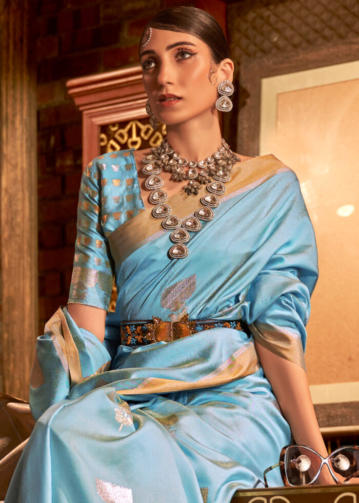 Princess Blue Banarasi Saree