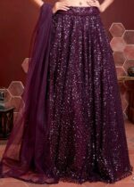 Purple Net Lehenga Choli