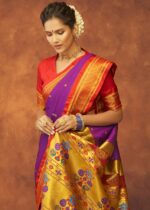 Purple Paithani Silk Saree