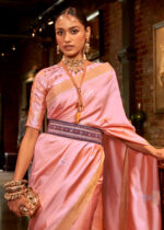 Rose Pink Banarasi Saree