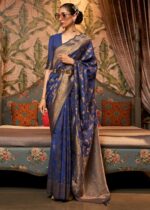 Royal Blue Banarasi Silk Saree