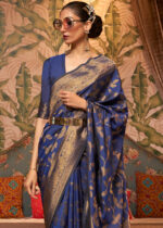 Royal Blue Banarasi Silk Saree