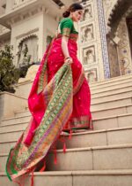 Ruby Pink Banarasi Saree