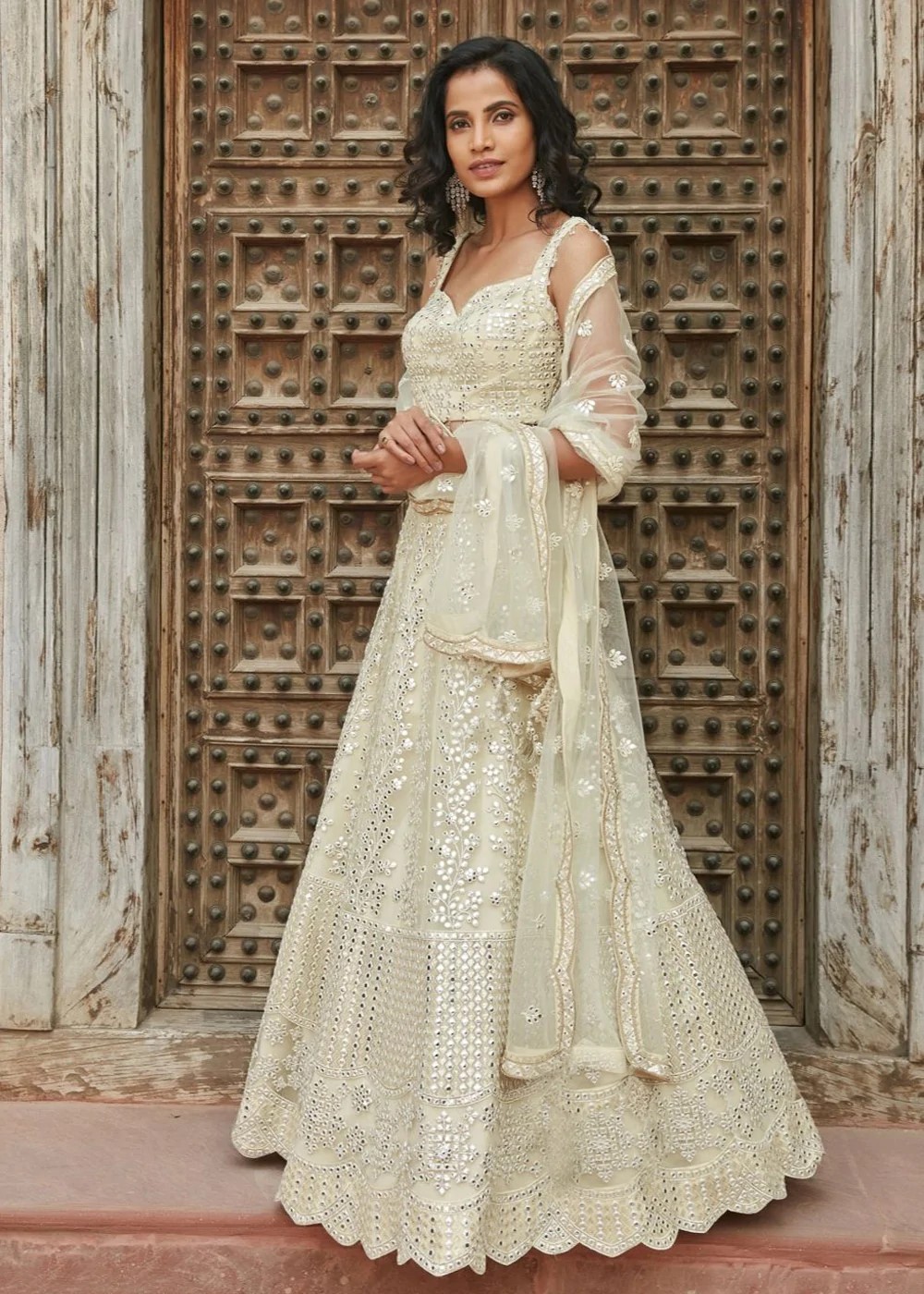 White Embroidered Lehenga Choli