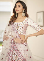 White Lehenga with Embroidery