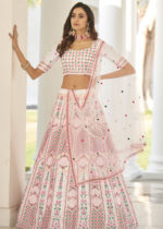 White Silk Lehenga Choli