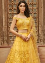 Yellow Embroidered Lehenga Choli