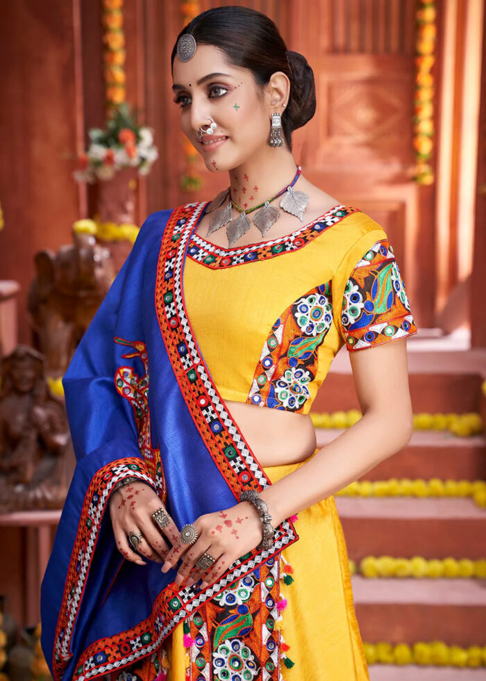 Yellow Gamthi Lehenga Choli