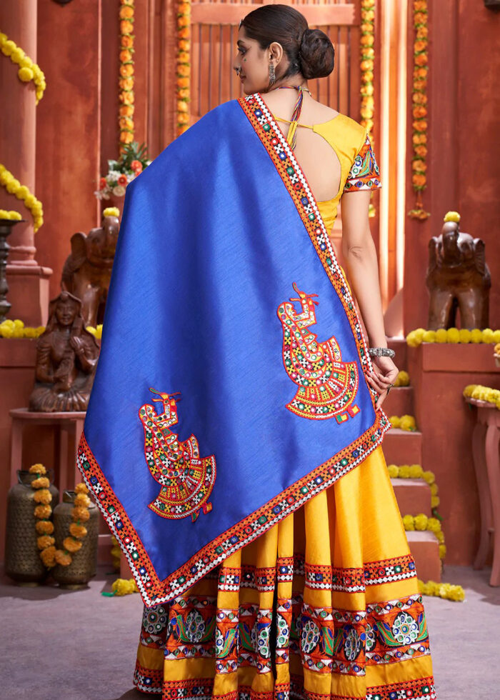 Yellow Gamthi Lehenga Choli