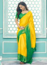 Yellow Green Kanjivaram Saree