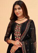 Black Georgette Sharara Suit